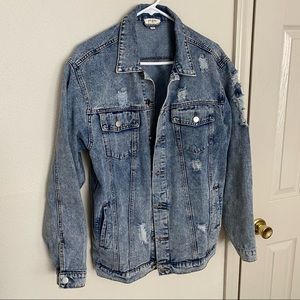 Acid wash denim jacket